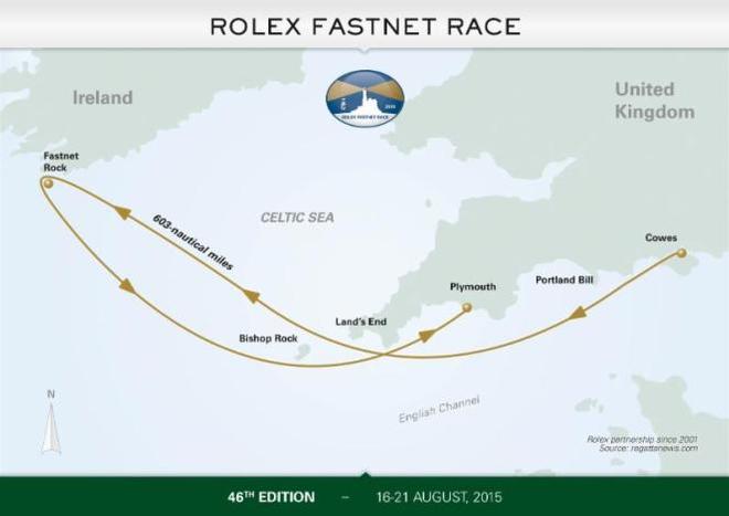 Map © Rolex Fastnet Race